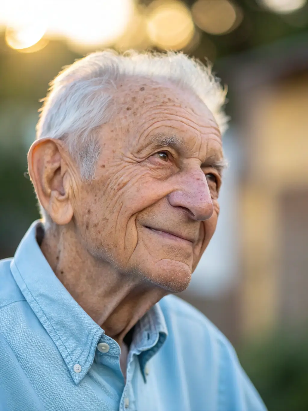 A portrait of a person with a kind and wise expression, emphasizing the importance of facial features in understanding character and destiny through face reading.